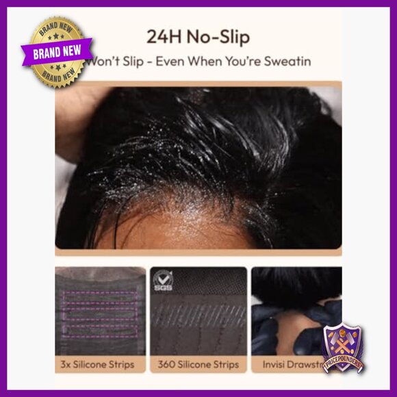18 Inch Human Hair Curly Wig Glueless No Slip Pre Cut Plucked main image 6